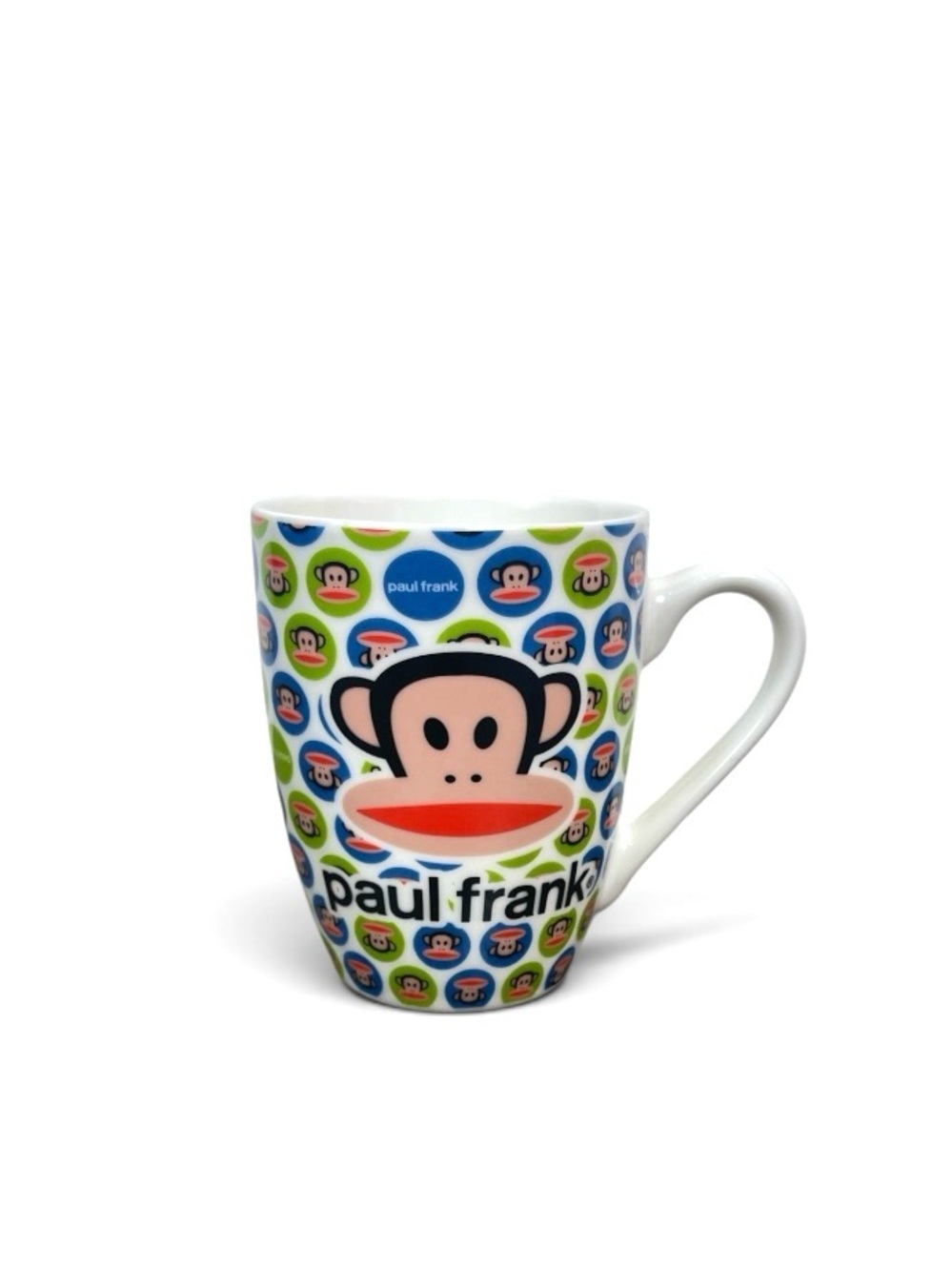 Paul Frank Colorful Julius Monkey Ceramic Mug - White, Blue, Green, Pink